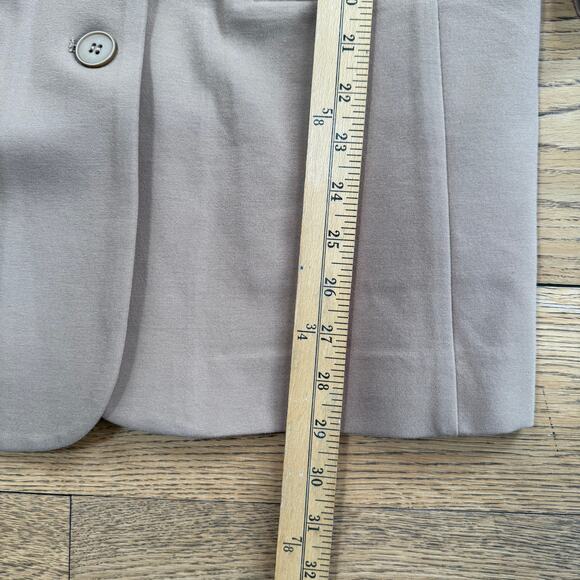 RD Style Ponte Knit Single Breasted Tailored Blazer Stretch Camel Women SZ M - Picture 6 of 6